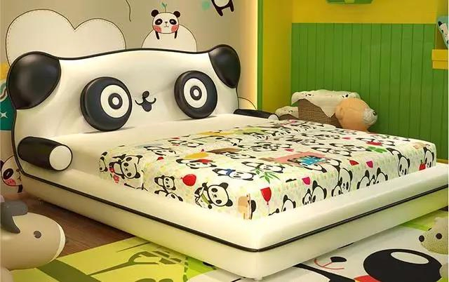 卡通皮质儿童床，瞬间让儿童房变为趣味空间！