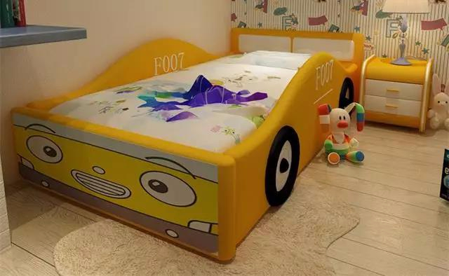 卡通皮质儿童床，瞬间让儿童房变为趣味空间！
