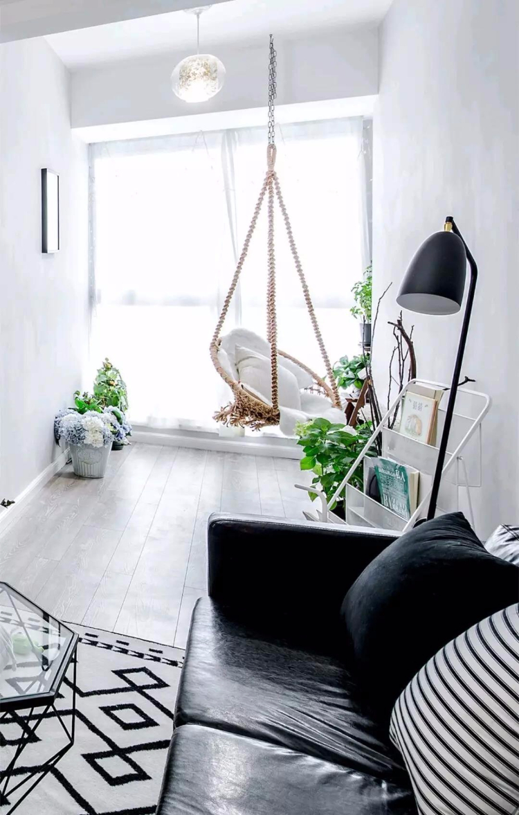 北欧与现代结合的小户型二居室，只有64平却一点也不拥挤！