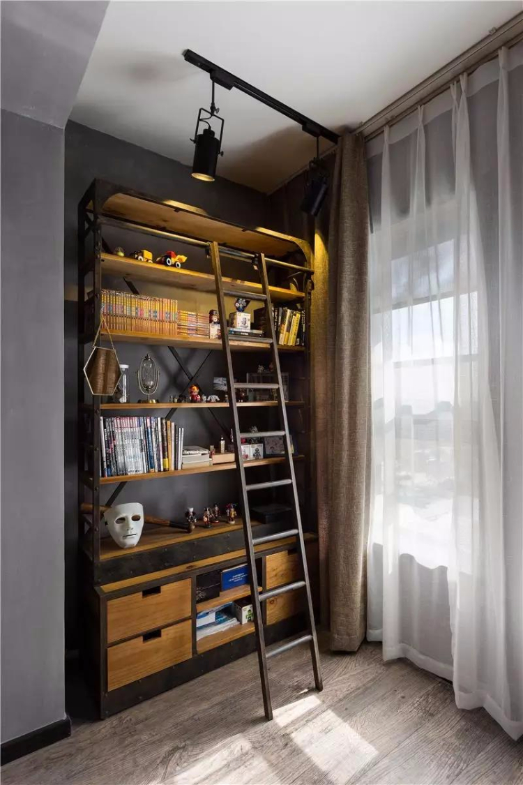 工业风的小户型空间，与众不同的75平婚房二居室！