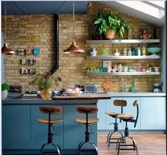 浪漫优雅神秘的蓝色风，放在厨房太合适了！