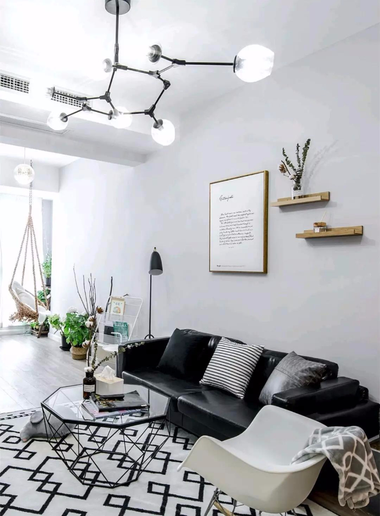 北欧与现代结合的小户型二居室，只有64平却一点也不拥挤！