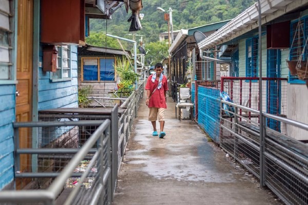 山打根最特色的建筑群，房子建在水上生活简单快乐