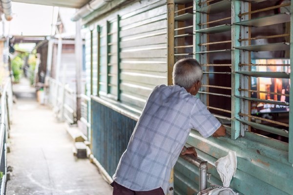 山打根最特色的建筑群，房子建在水上生活简单快乐