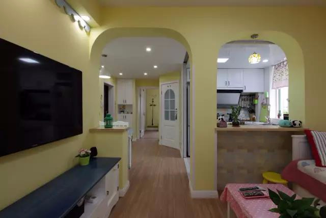 60平的长条形户型，紧凑的小两房，颜色搭配超棒！