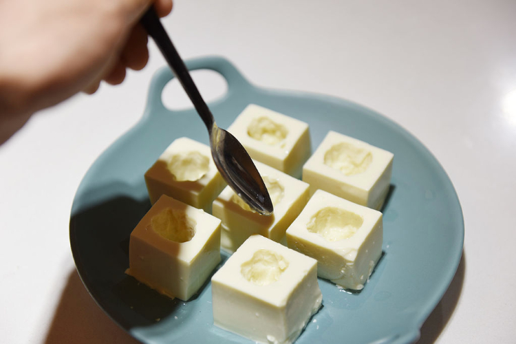 虾蓉酿豆腐#蒸的不一样#