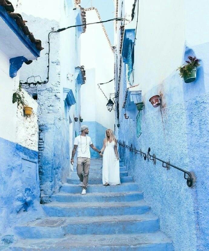 蓝色的摩洛哥，好美…… ​​
