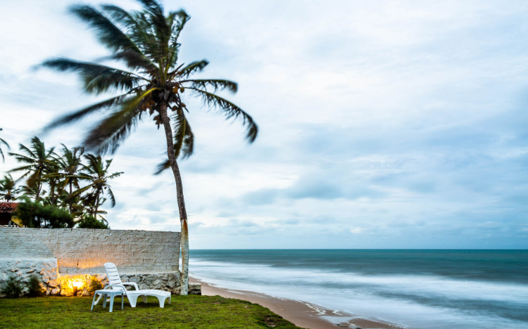 超美蓝色海滨风景