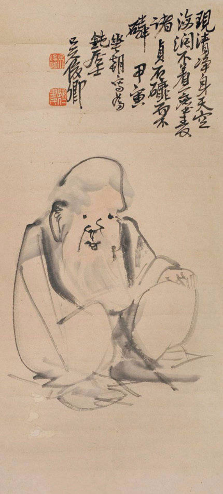 吴昌硕 人物画佛像罗汉图敬赏