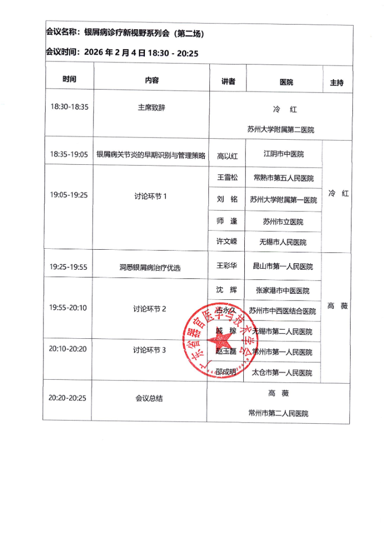 2.4-银屑病诊疗新视野系列会（第二场）会议议程