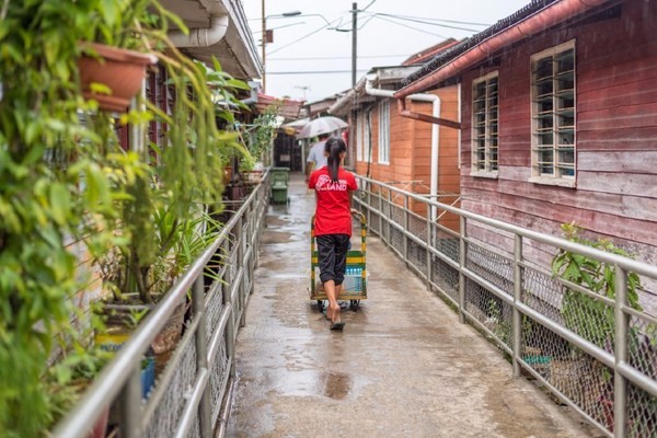 山打根最特色的建筑群，房子建在水上生活简单快乐