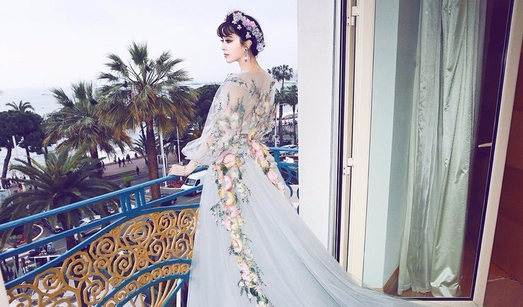 范冰冰 in Marchesa  浪漫甜美似仙子