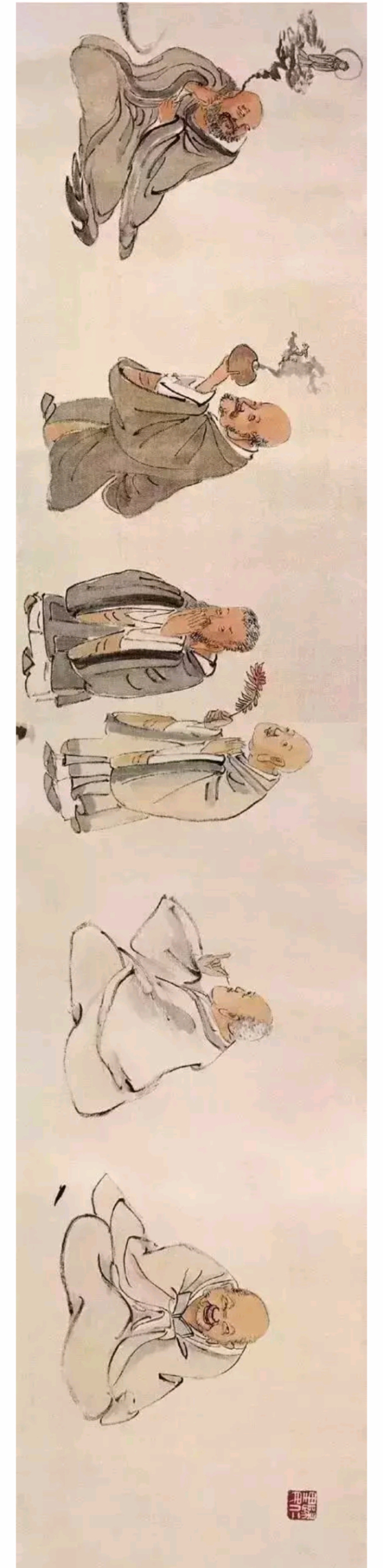 吴昌硕 人物画佛像罗汉图敬赏