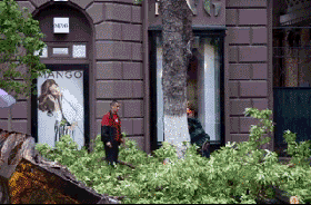 自动刹车系统测试，就喜欢这种自信