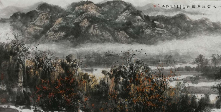 李长松山水画：豪气凌霄唱大风