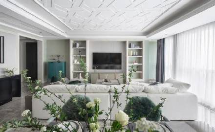 196㎡轻奢风，简洁优雅~ #家居装修#