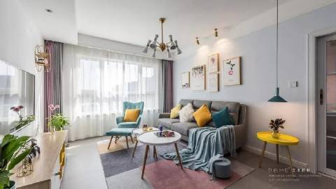 90㎡北欧风两居，春暖花开~ #装修这件事#