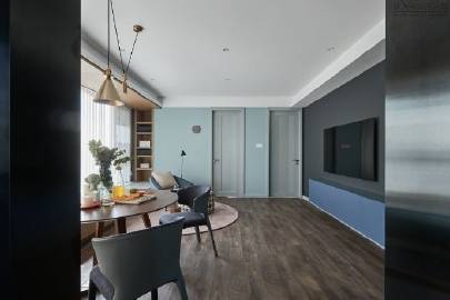 蓝色系北欧风家居 #家居装修#