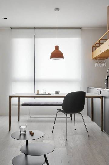 实用面积76平台式风格，舒服的配色~  #家居装修#