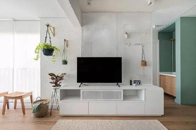 38㎡小公寓，薄荷绿+木质材料，清新美丽~ #家居装修#