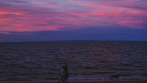 温柔懒懒的海风