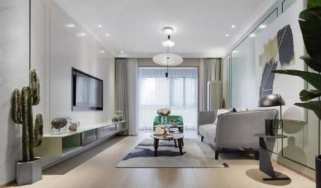 121㎡时尚清新样板间 #装修这件事#