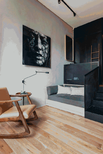 26㎡一人居，可抽拉床铺、储物、干湿分离... #家居装修#