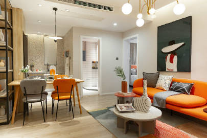 56㎡鲜活靓丽的小家~ #家居装修#