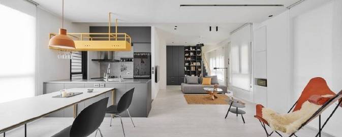 实用面积76平台式风格，舒服的配色~  #家居装修#