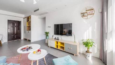 90㎡北欧风两居，春暖花开~ #装修这件事#