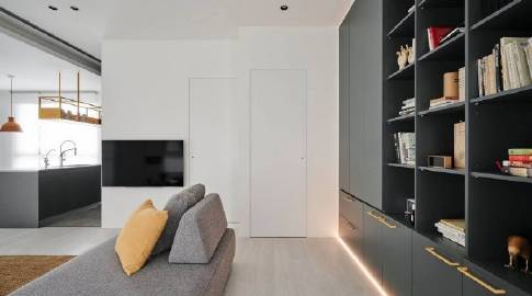 实用面积76平台式风格，舒服的配色~  #家居装修#