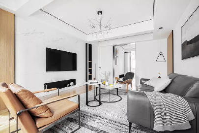 130㎡现代简约   简单而纯粹的留白设计带来极度舒适