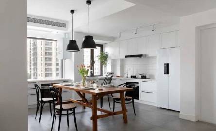 130㎡理想家，中西厨+7.2米超长台面，通透舒适，这才是北欧风！
