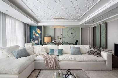 196㎡轻奢风，简洁优雅~ #家居装修#