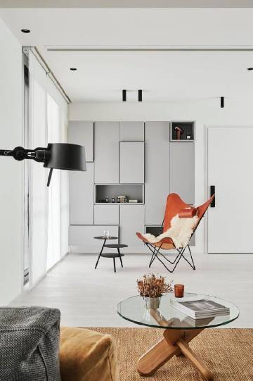 实用面积76平台式风格，舒服的配色~  #家居装修#