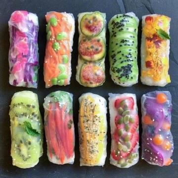 【越南米纸卷】虽然不知道好不好吃，但这颜值我是服气的~