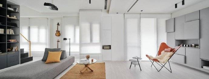 实用面积76平台式风格，舒服的配色~  #家居装修#