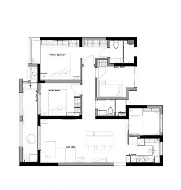 125㎡简约四居室 #家居装修#