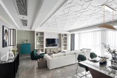 196㎡轻奢风，简洁优雅~ #家居装修#