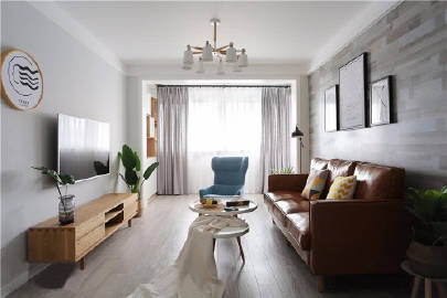 98㎡清爽北欧   自然休闲式的浪漫风情