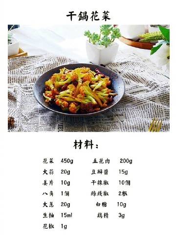 【干锅花菜】干锅是万能的蔬菜做法，简单下饭，比肉还好吃。还可以做干锅土豆干锅杏鲍菇干锅藕片干锅包菜干锅豆腐……我可以不重样的吃一年 #家常菜# #食谱#