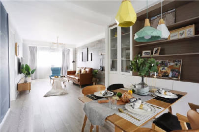 98㎡清爽北欧   自然休闲式的浪漫风情