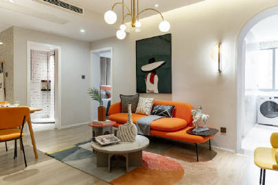 56㎡鲜活靓丽的小家~ #家居装修#