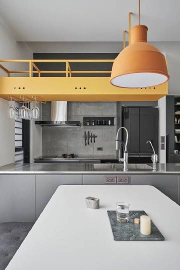 实用面积76平台式风格，舒服的配色~  #家居装修#