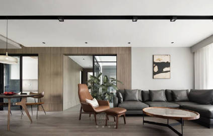 168 ㎡三居，简约大气，稳重质感~ #家居装修#