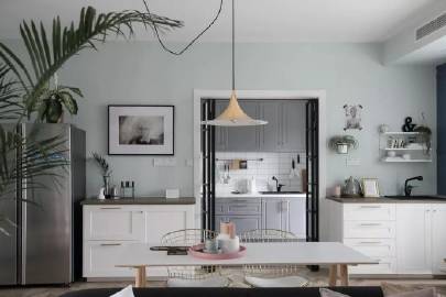 135平北欧风三居室，格调满满~#家居装修#