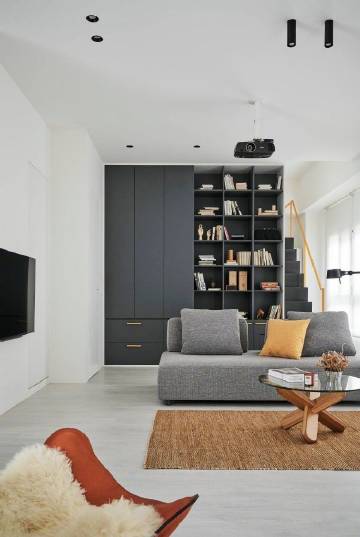 实用面积76平台式风格，舒服的配色~  #家居装修#